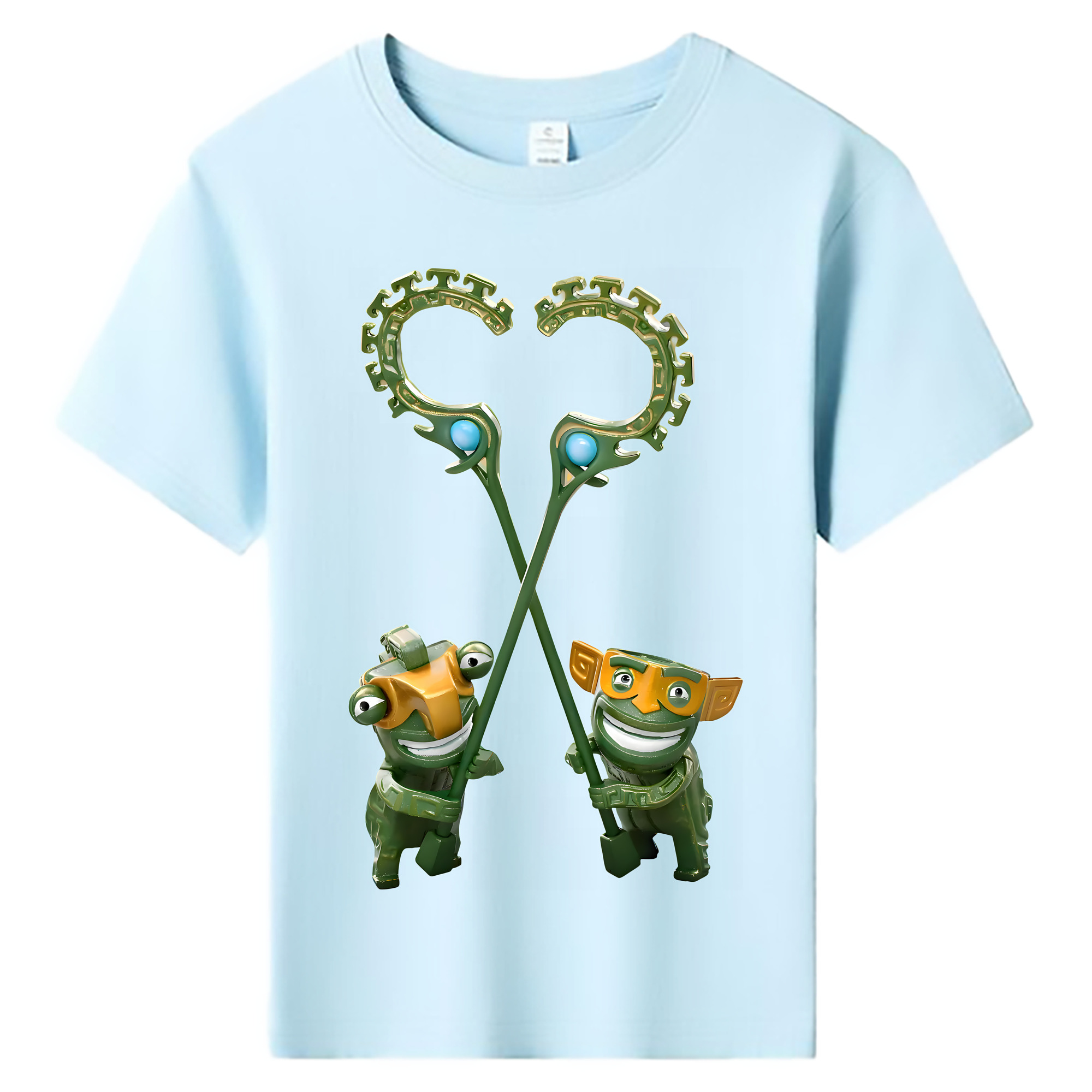 （画像用） Ne Zha 2 ナタ 魔童の大暴れ 綿100％キッズTシャツ（フロントプリント）